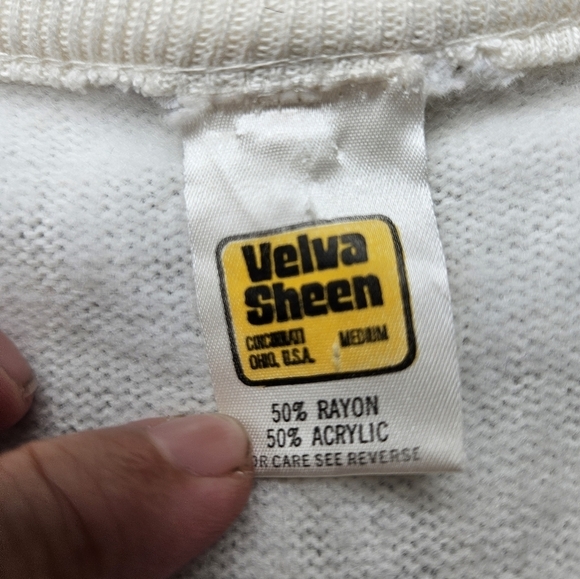 Disney Vintage Mickey Mouse Florida Sweater V-Neck White Medium - Picture 3 of 10